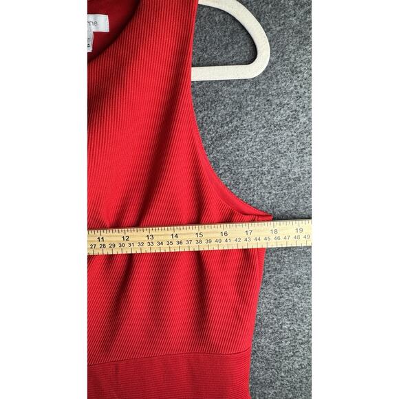 LIZ CLAIBORNE Women’s Red Sleeveless Midi Party Cocktail Dress Size 12 - Picture 5 of 10